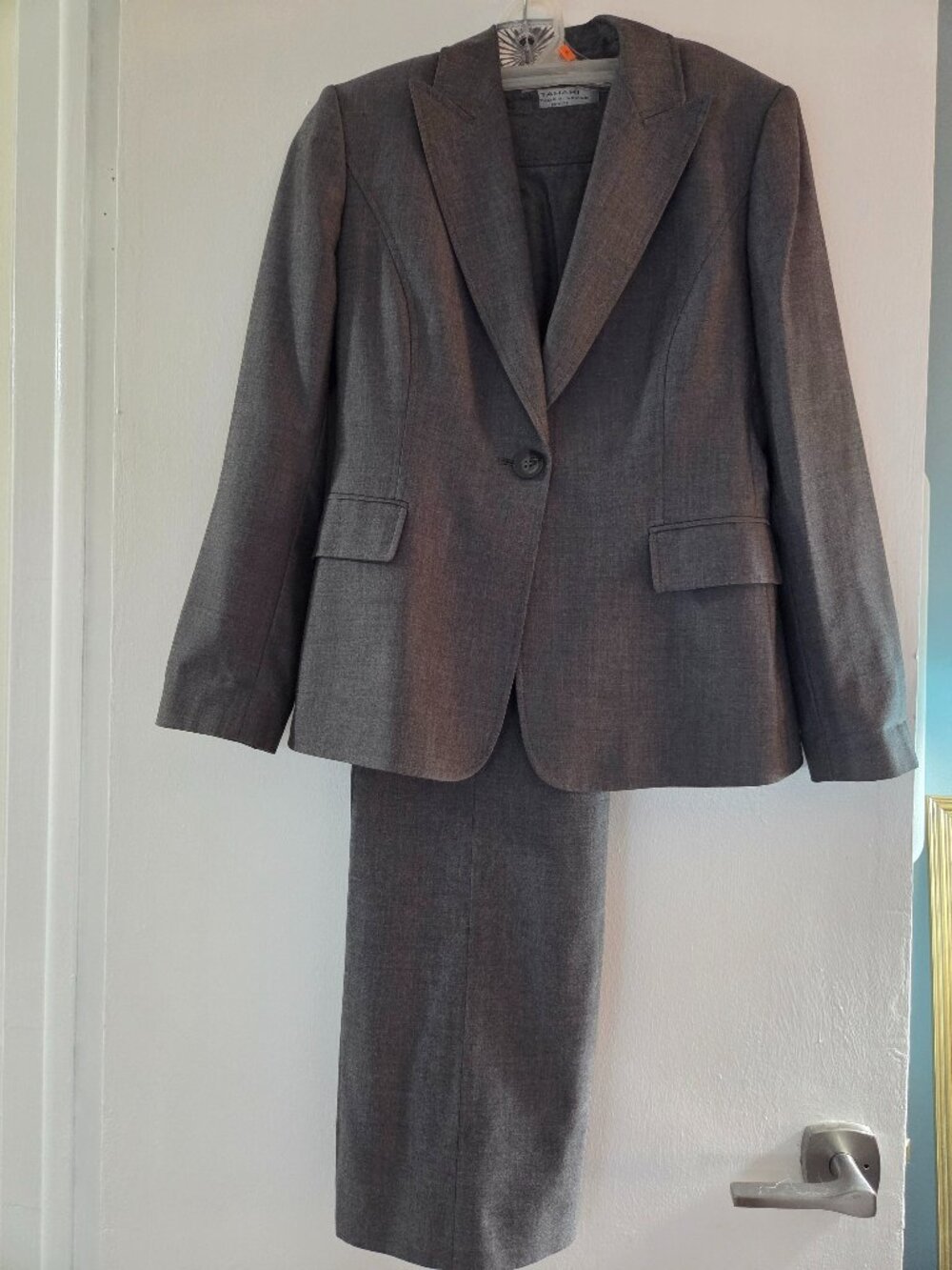 Tahari Grey Suit